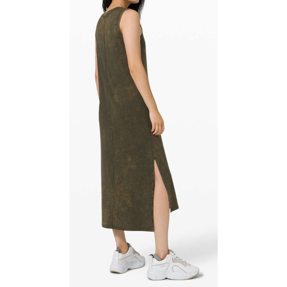 Lululemon All Yours Tank Maxi Dress Cloudy Wash Dark Olive Green No Size 8 10 ? - Picture 11 of 16